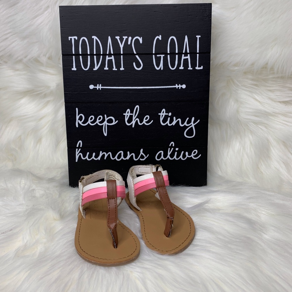 Toddler Girls Crazy 8 Tan Thong Sandals